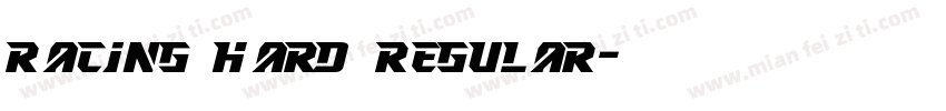 RACING HARD Regular字体转换